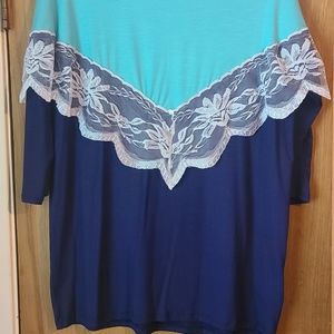 Life Is a Mystery in Aqua and Navy